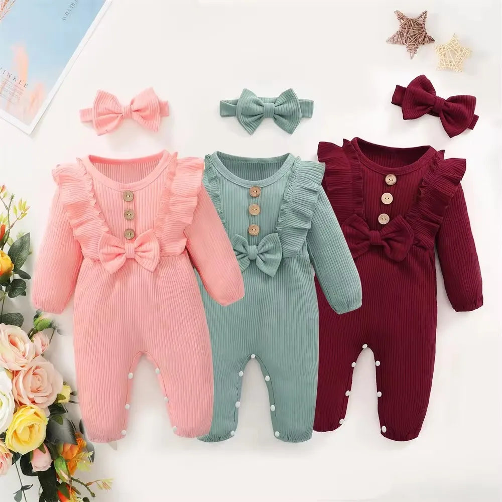 Ruffle Cotton Baby Bodysuit - Kindle Kids ABC