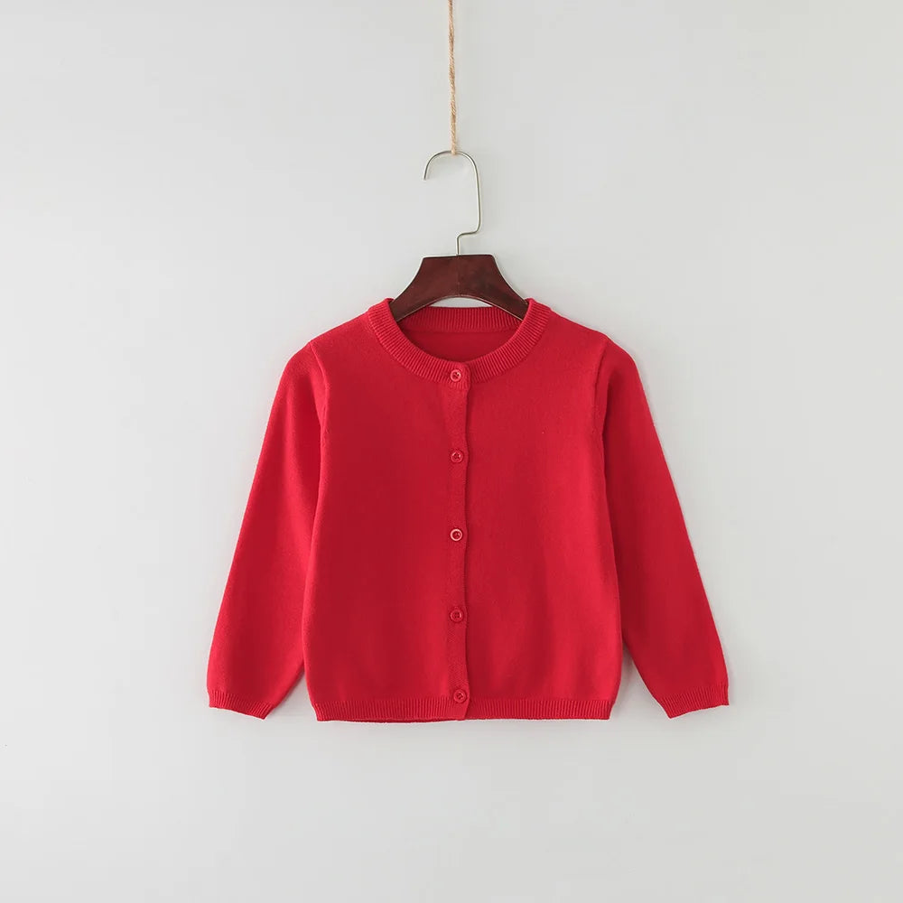Kids Cotton Knit Cardigan — Open-Front Toddler Knitwear | 6M–7Y