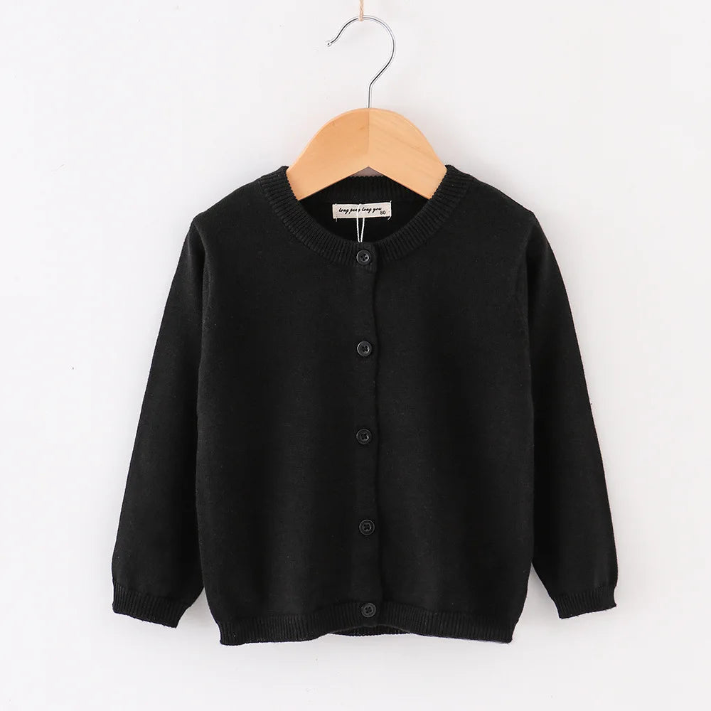 Knit Cotton Baby Cardigan — Open-Front Soft Toddler | 6M–4Y