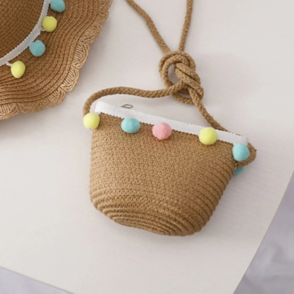 Girls' Straw Crossbody Bag — Natural Woven — photo 5
