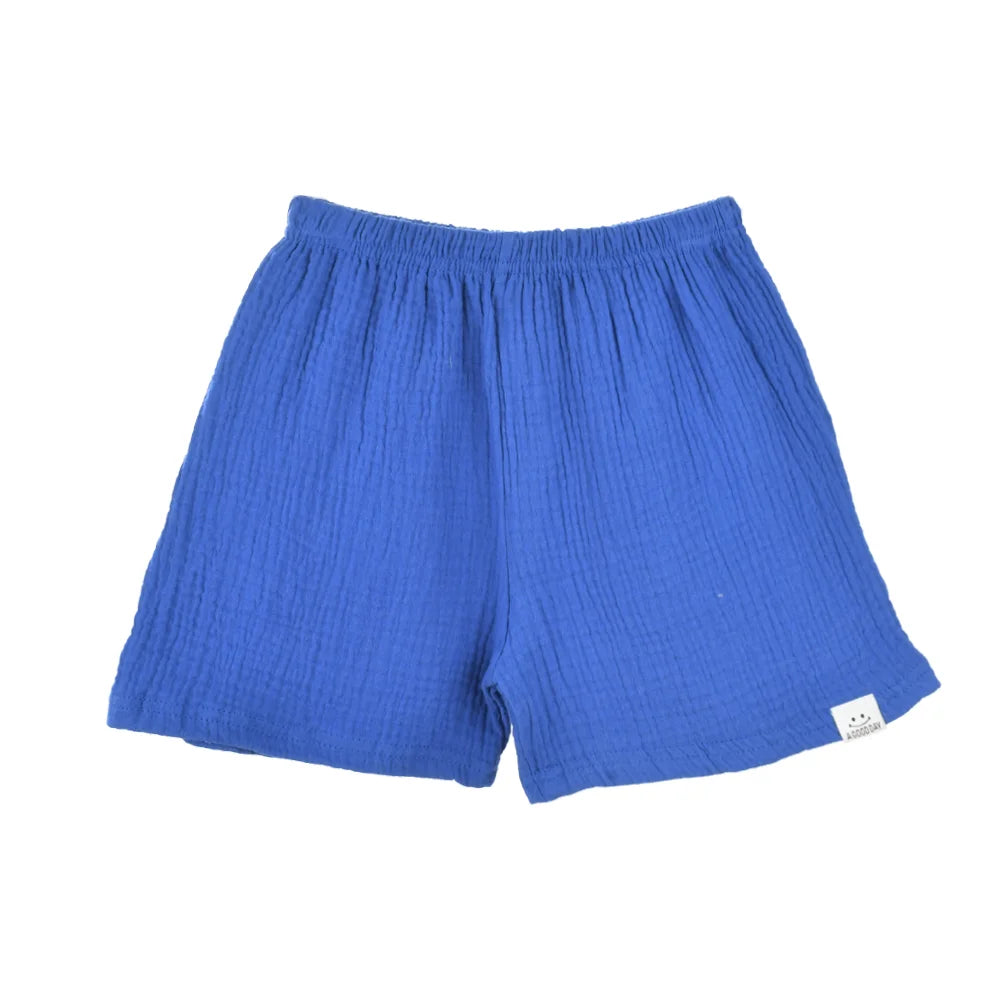 Kids Pure Cotton Beach Shorts Solid Colour Casual - photo 11