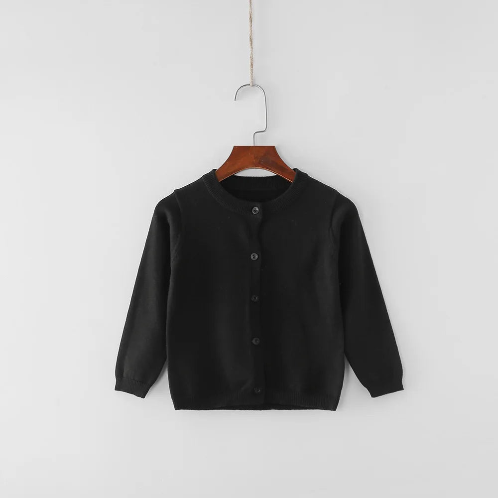 Kids Cotton Knit Cardigan — Open-Front Toddler Knitwear | 6M–7Y