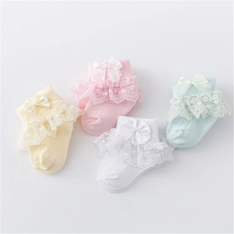 Cotton Frilly Newborn Baby Socks - Kindle Kids ABC - view 2