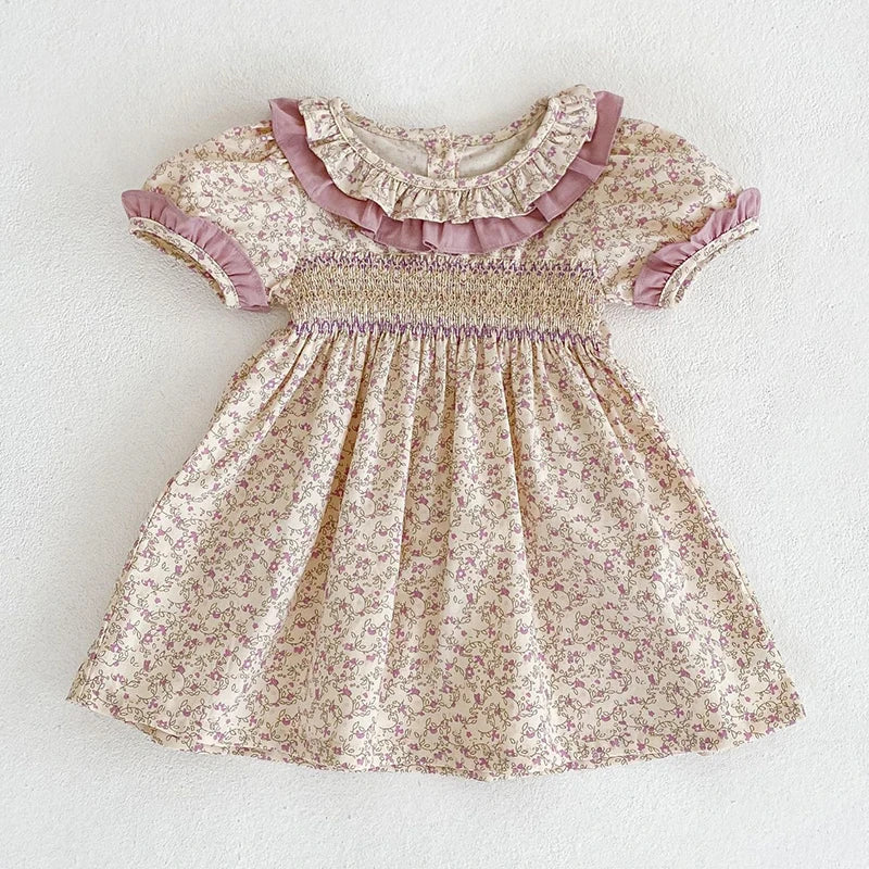 Floral Lace Cotton Baby Romper - Kindle Kids ABC - view 2
