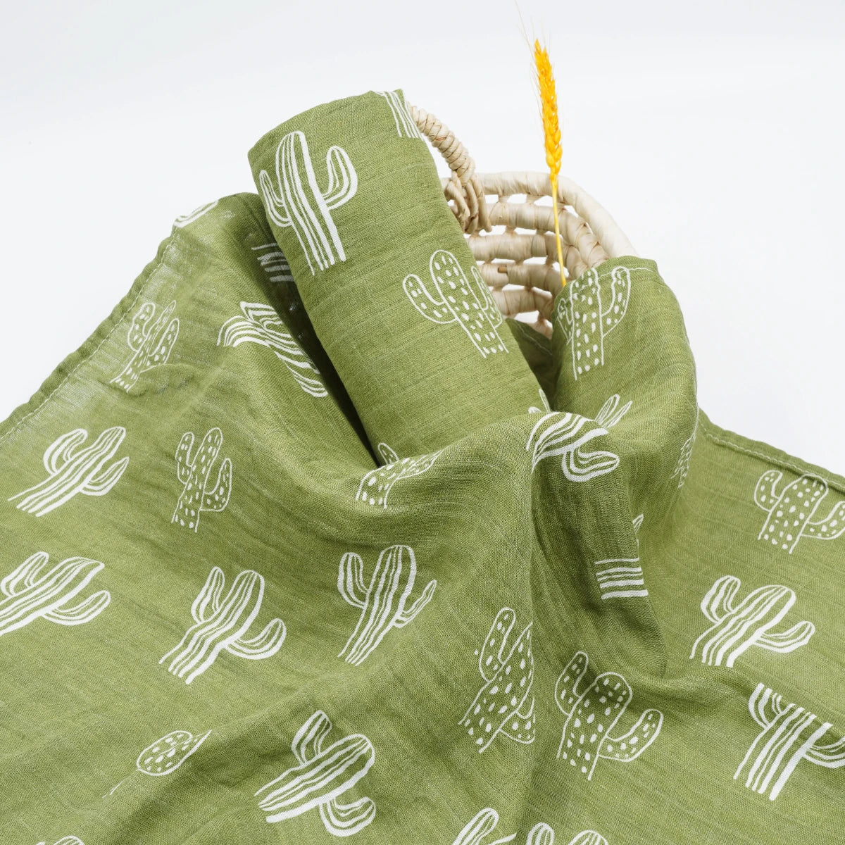 120x110cm 2-Layer Cotton Muslin Baby Swaddle - Kindle Kids ABC