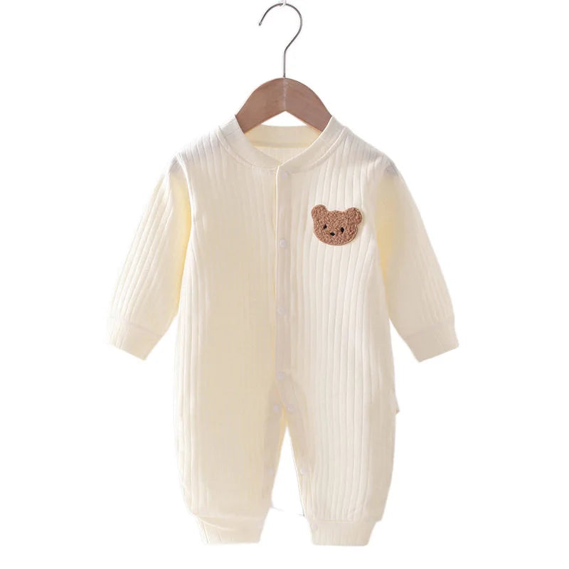 Solid Cotton Bear Romper - Kindle Kids ABC - view 8