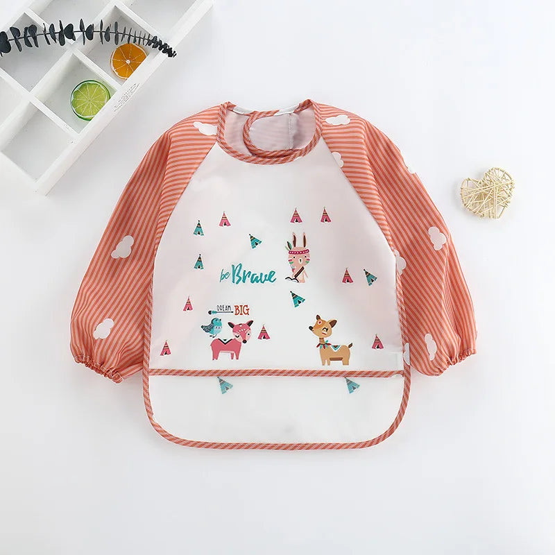 Long Sleeve Waterproof Baby Bib – EVA Feeding Smock | 0–3Y - photo 19