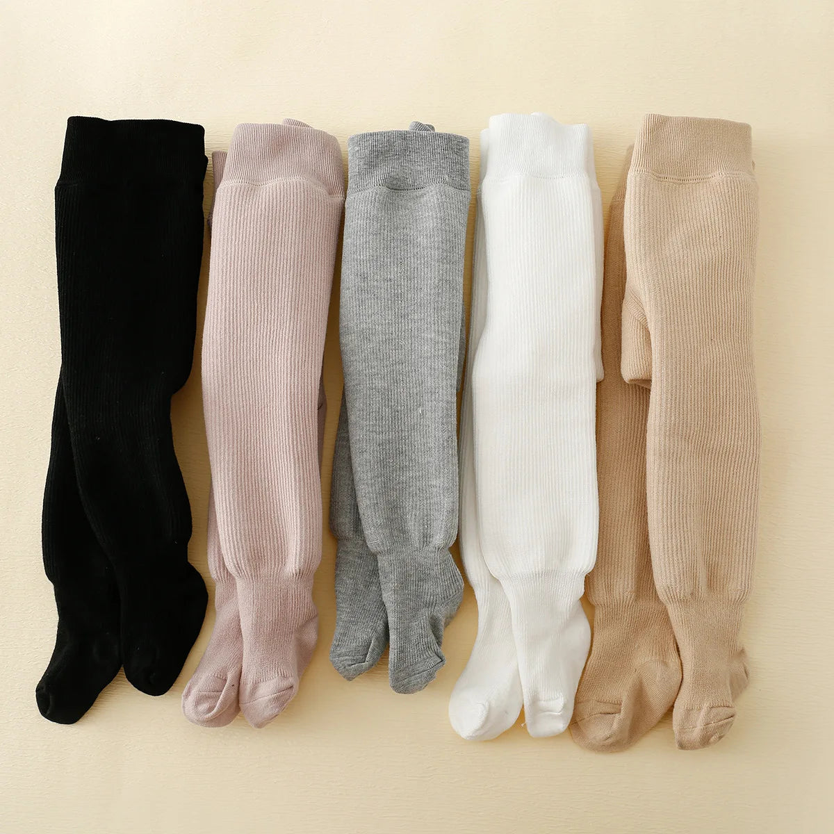 Baby Girl Fleece-Lined Leggings — Striped Warm Cotton Tights | 0–7Y