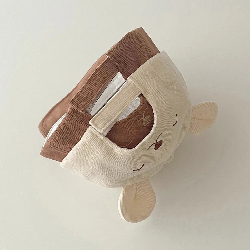 Baby Cotton Bear Baseball Cap — Cute Sun Hat with Ears | 0–7Y