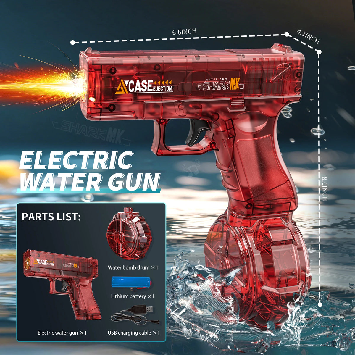 Kids Electric Water Gun - Automatic Rapid-Fire Water Blaster - photo 15