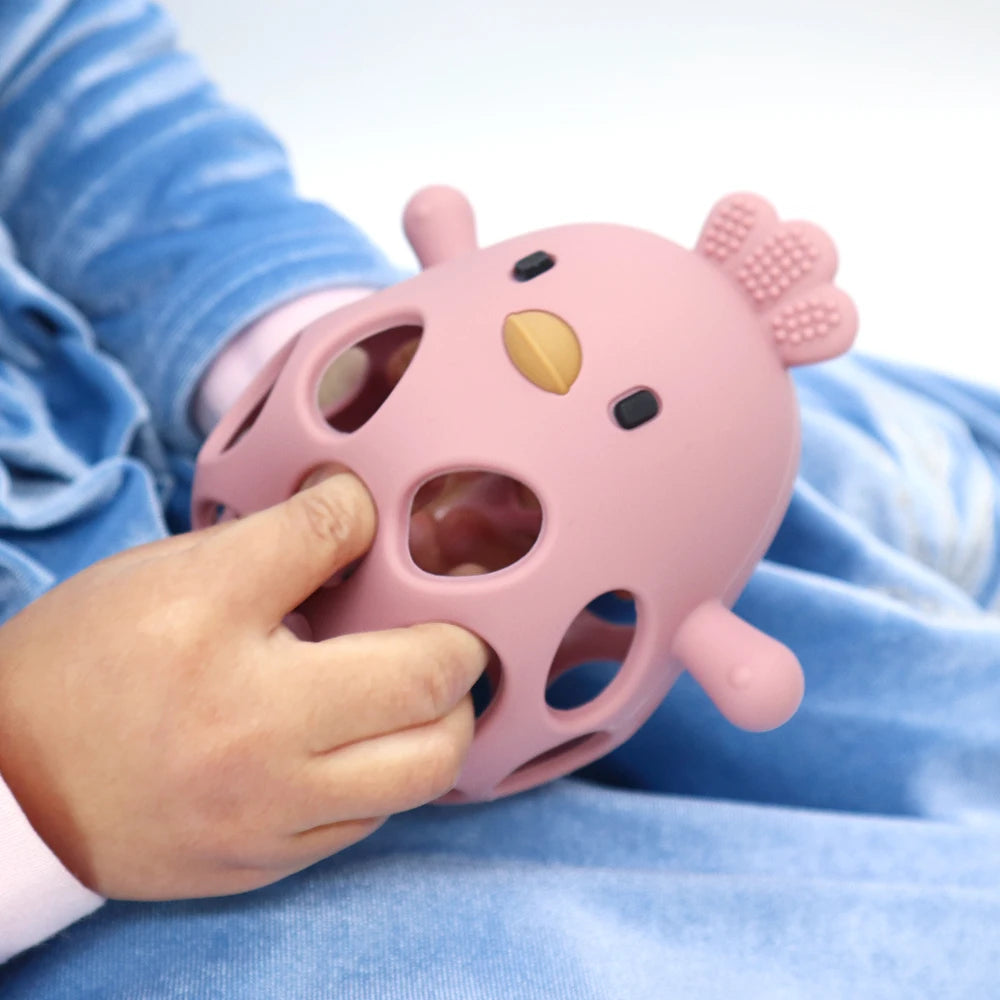 baby silicone chick teether sensory chew toy - photo 4