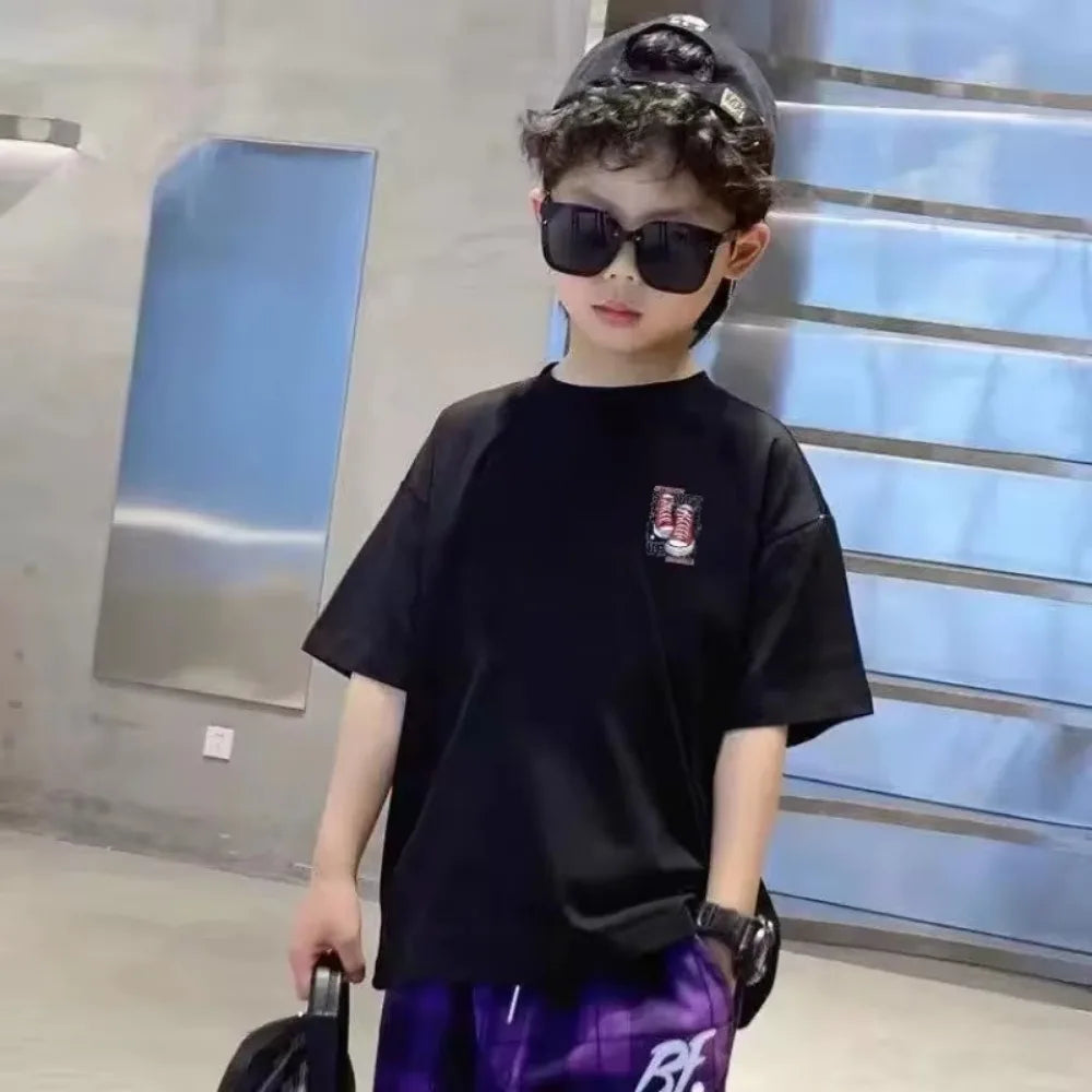 Kids Cotton Graffiti Print T-Shirt - photo 4