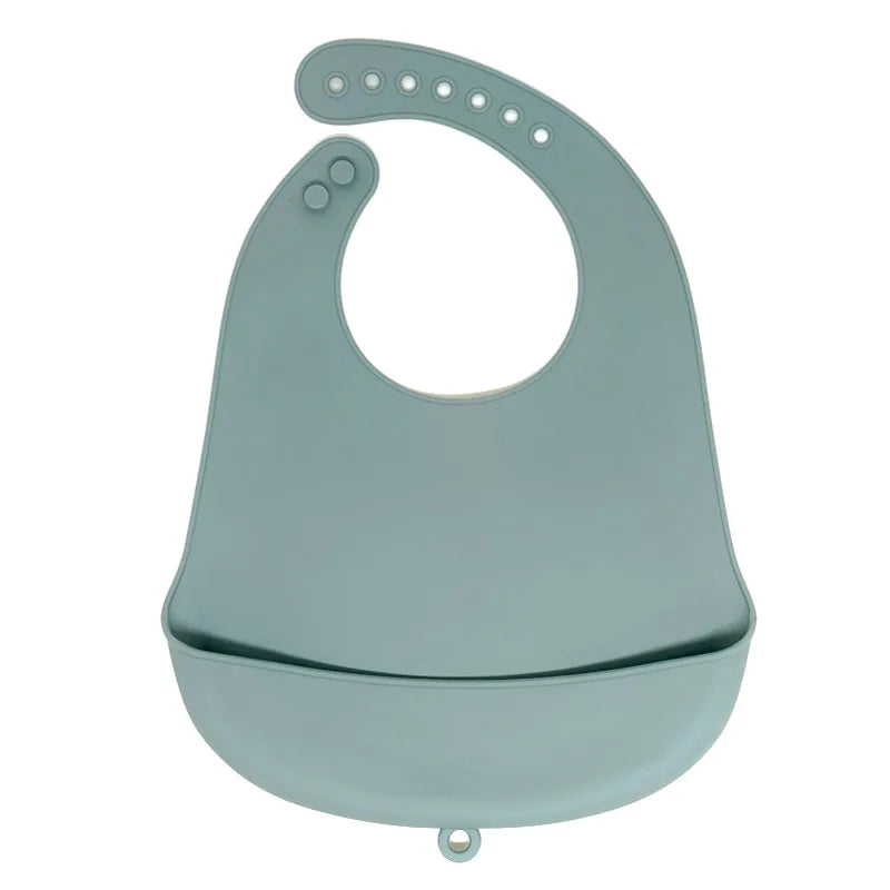 Silicone Baby Bib — Waterproof Roll-Up Bib with Crumb Catcher | 6M+ - photo 9