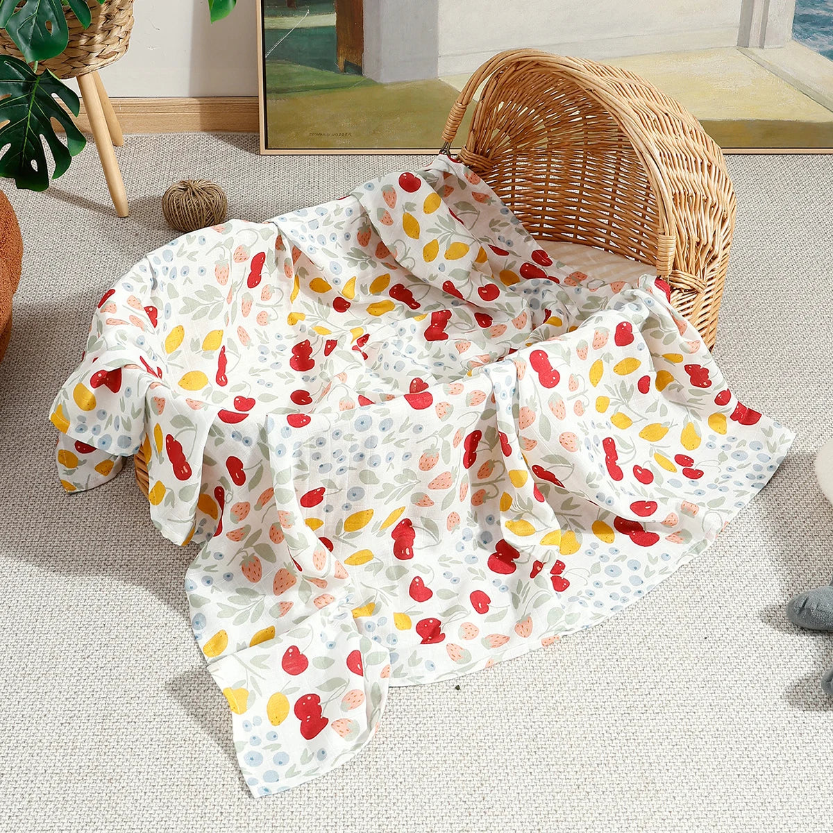 Bamboo Cotton Muslin Baby Swaddle Blanket - Kindle Kids ABC - view 23