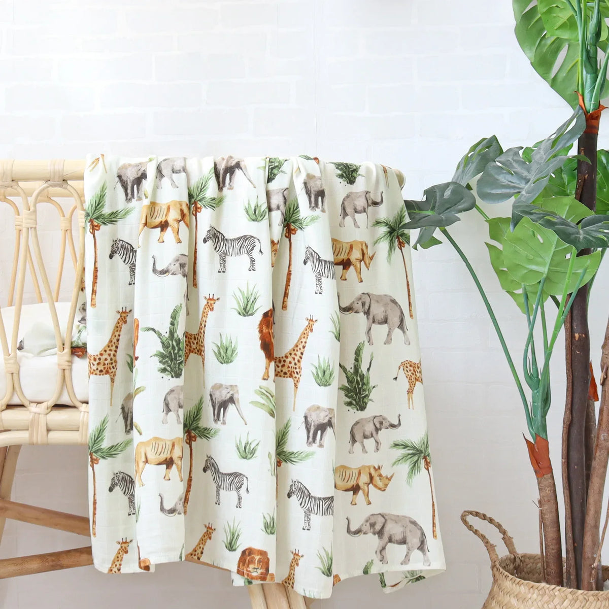 Soft Bamboo Cotton Muslin Baby Blanket - Kindle Kids ABC - view 7