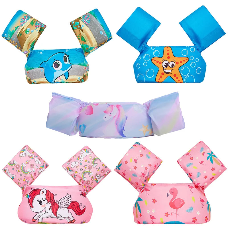 Baby swim arm floats animal foam armbands pool safety, ages 1-4Y