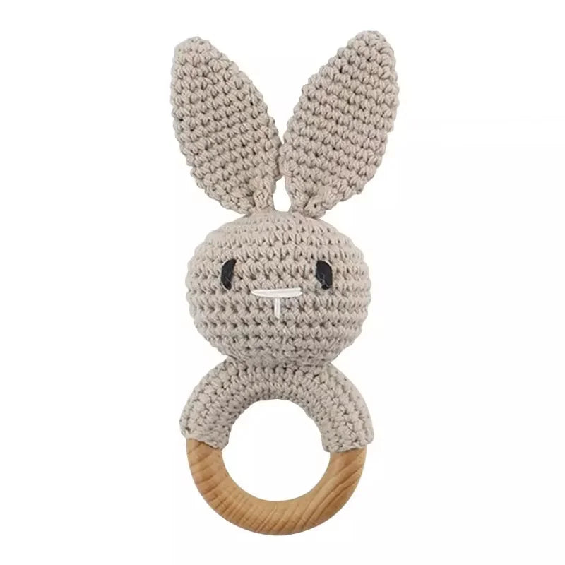 Crochet and wood baby rattle teether – photo 13
