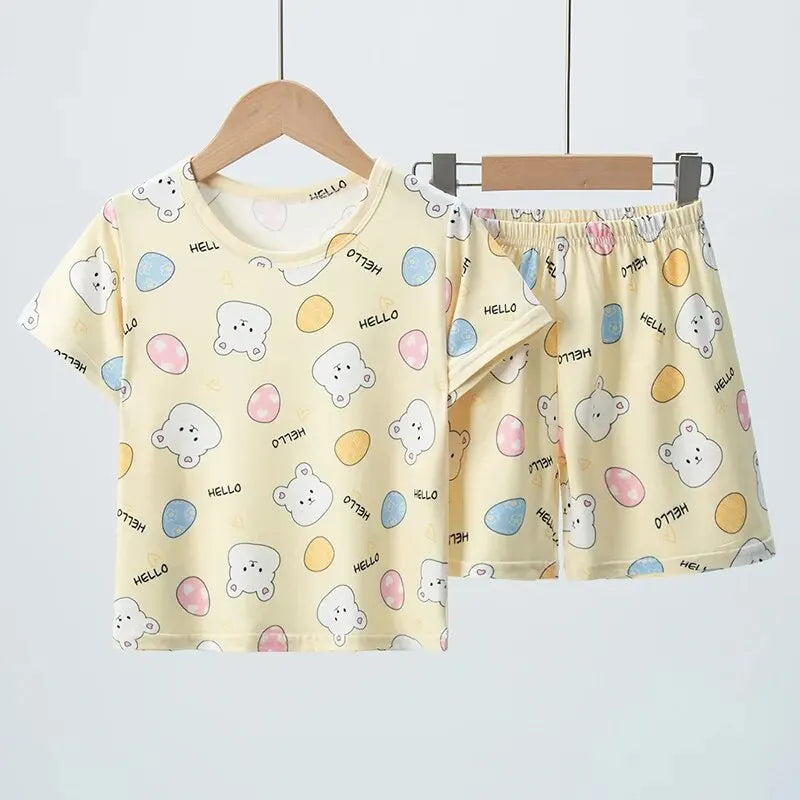 Kids summer tee and shorts soft cotton outfit set - photo 11