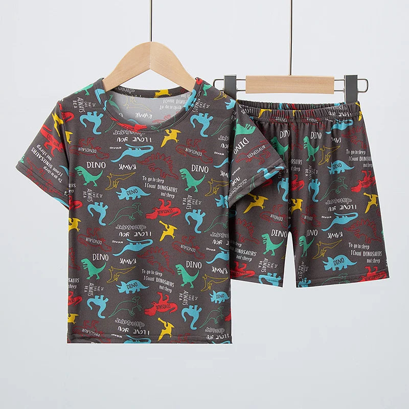 Kids summer tee and shorts soft cotton outfit set - photo 12