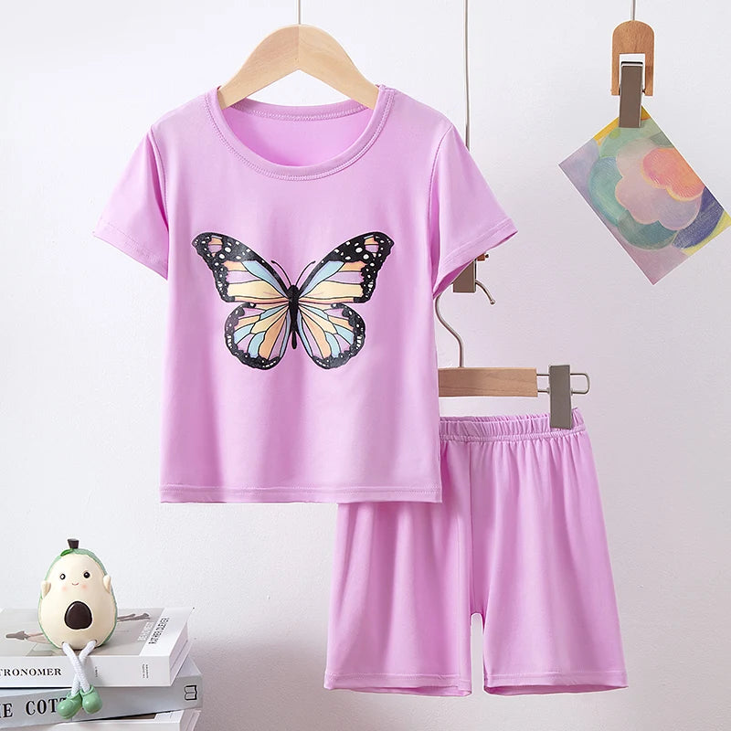 Kids summer tee and shorts soft cotton outfit set - photo 8
