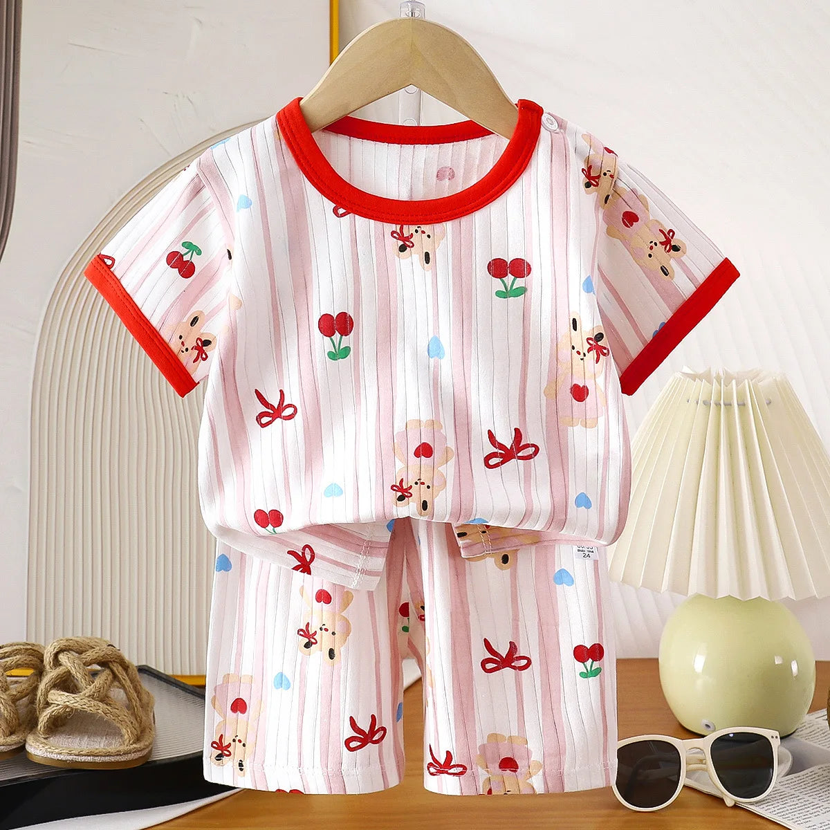 Kids summer t-shirt and shorts cotton 2-piece set - photo 10