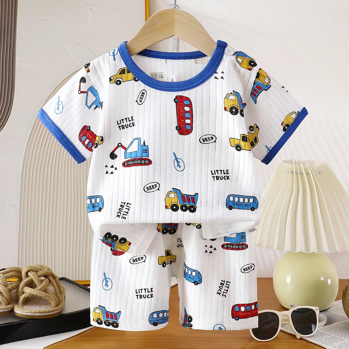 Kids summer t-shirt and shorts cotton 2-piece set - photo 16