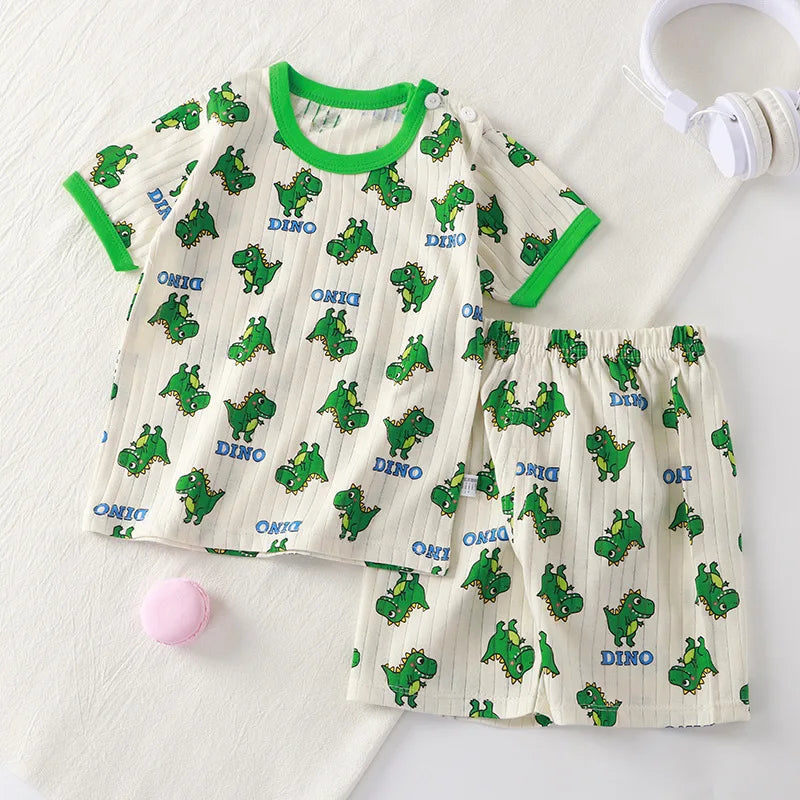 Kids summer t-shirt and shorts cotton 2-piece set - photo 17
