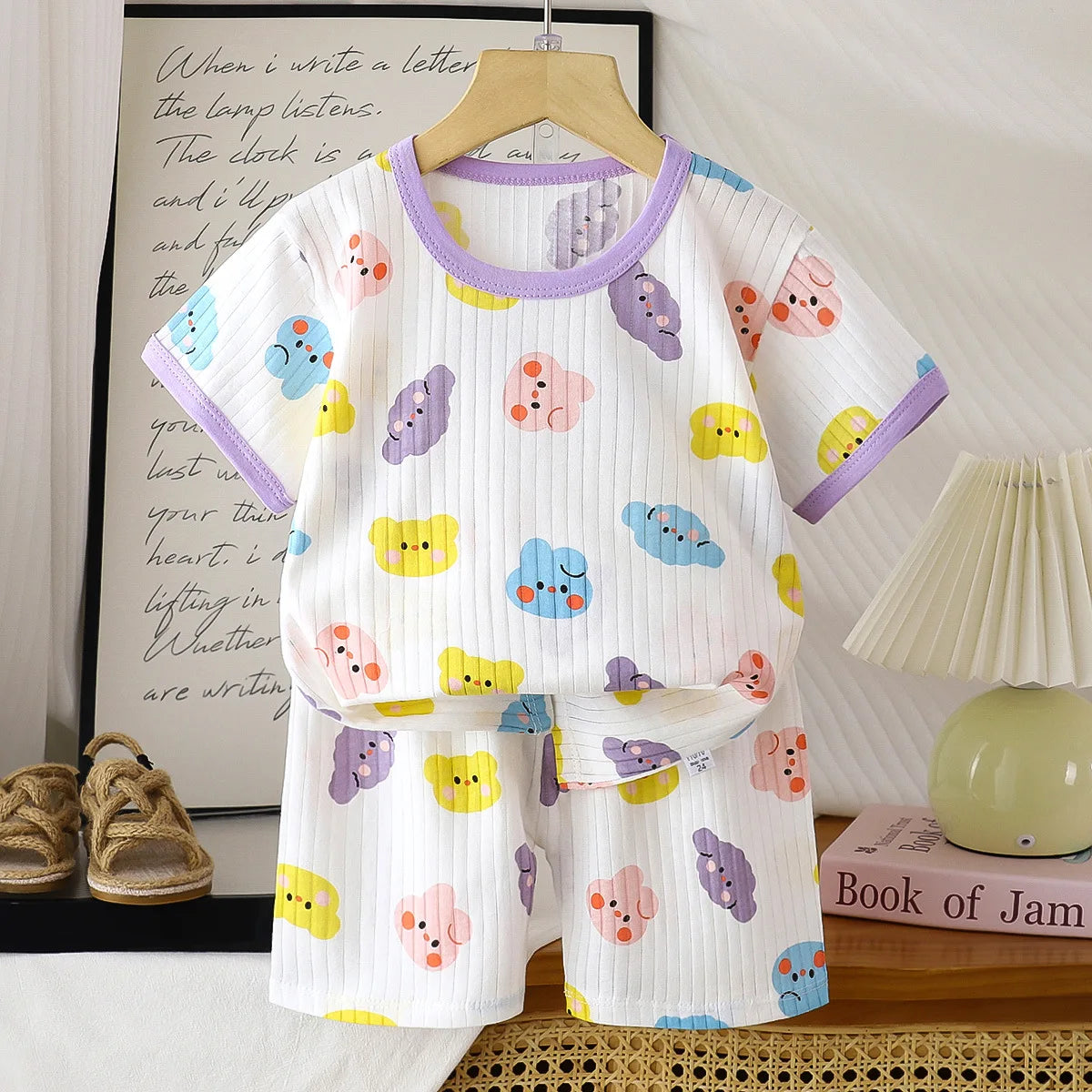 Kids summer t-shirt and shorts cotton 2-piece set - photo 20