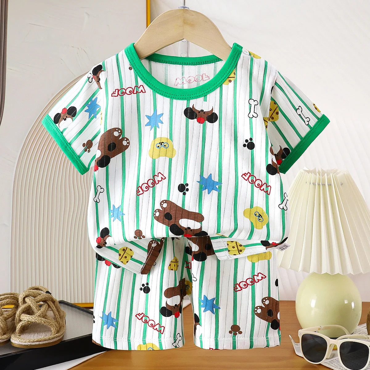 Kids summer t-shirt and shorts cotton 2-piece set - photo 9