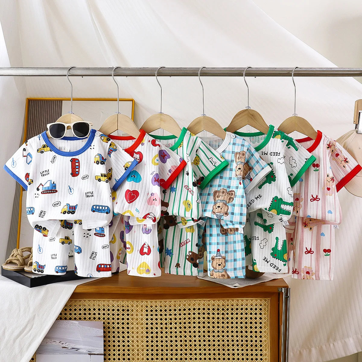 Kids summer t-shirt and shorts cotton 2-piece set