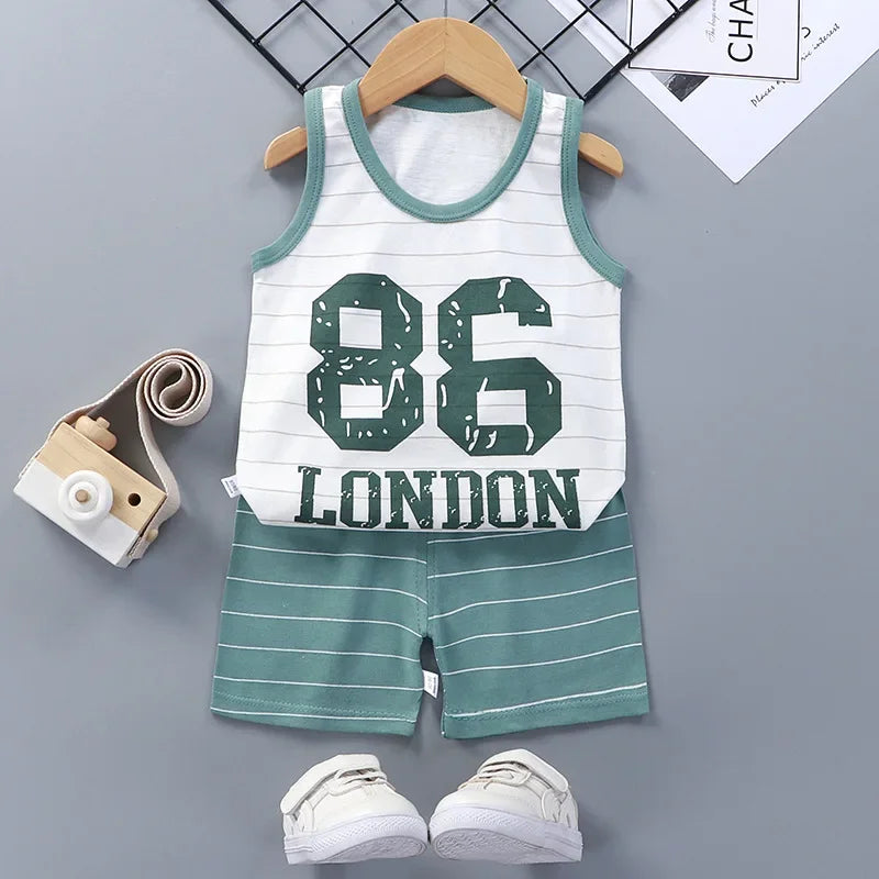 Kids summer vest and shorts cotton 2-piece set - photo 10