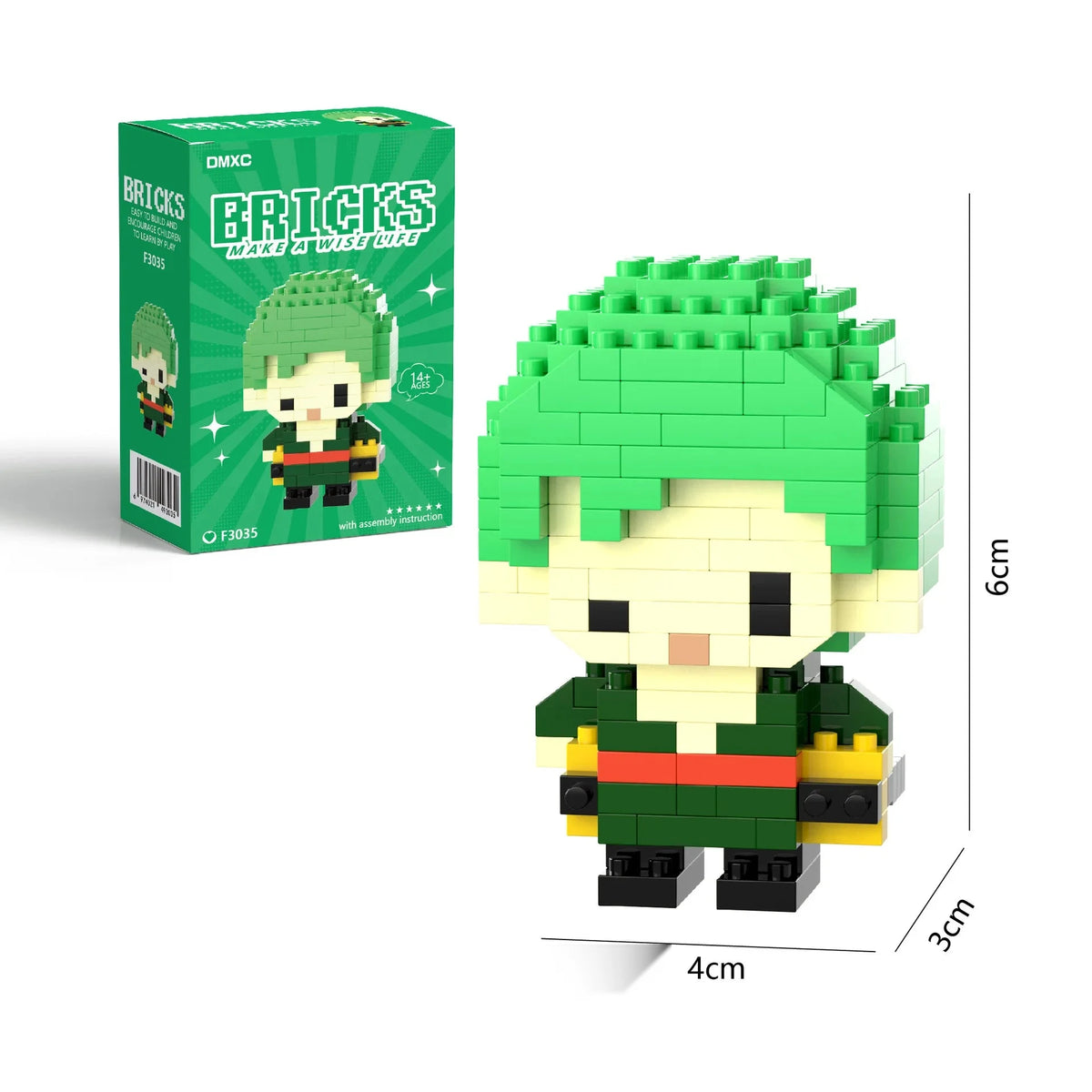 Mini brick building block pirate figure - collectible toy for kids