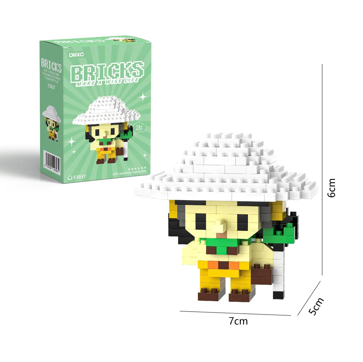 Mini brick building block pirate figure - collectible toy for kids
