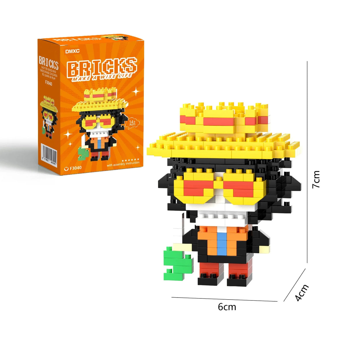 Mini brick building block pirate figure - collectible toy for kids