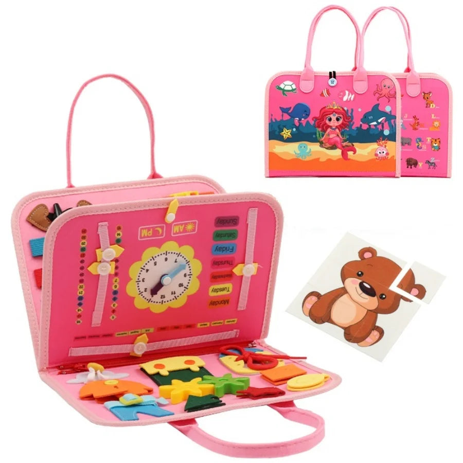 Montessori felt quiet book, travel activity toy - photo 8