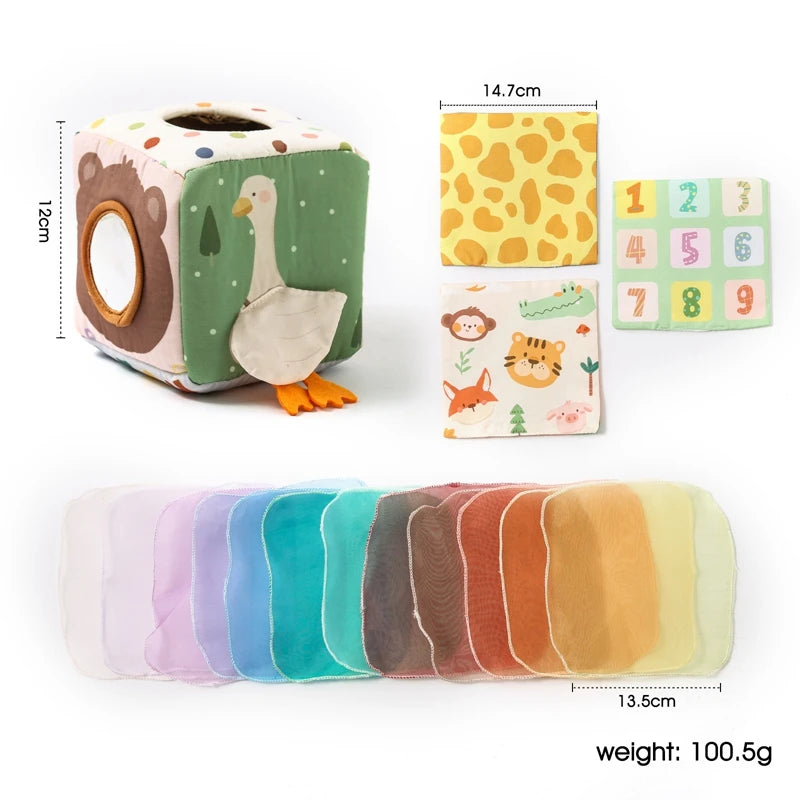 Montessori magic tissue box sensory toy for babies - photo 13
