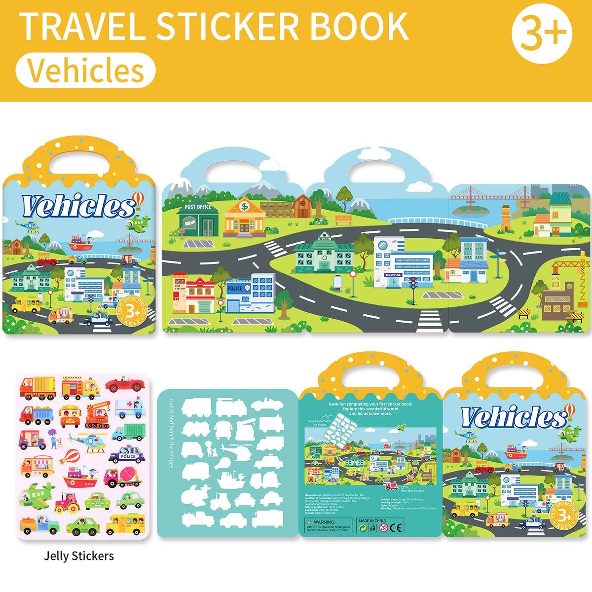 Reusable sticker book set, Montessori travel toy - photo 11