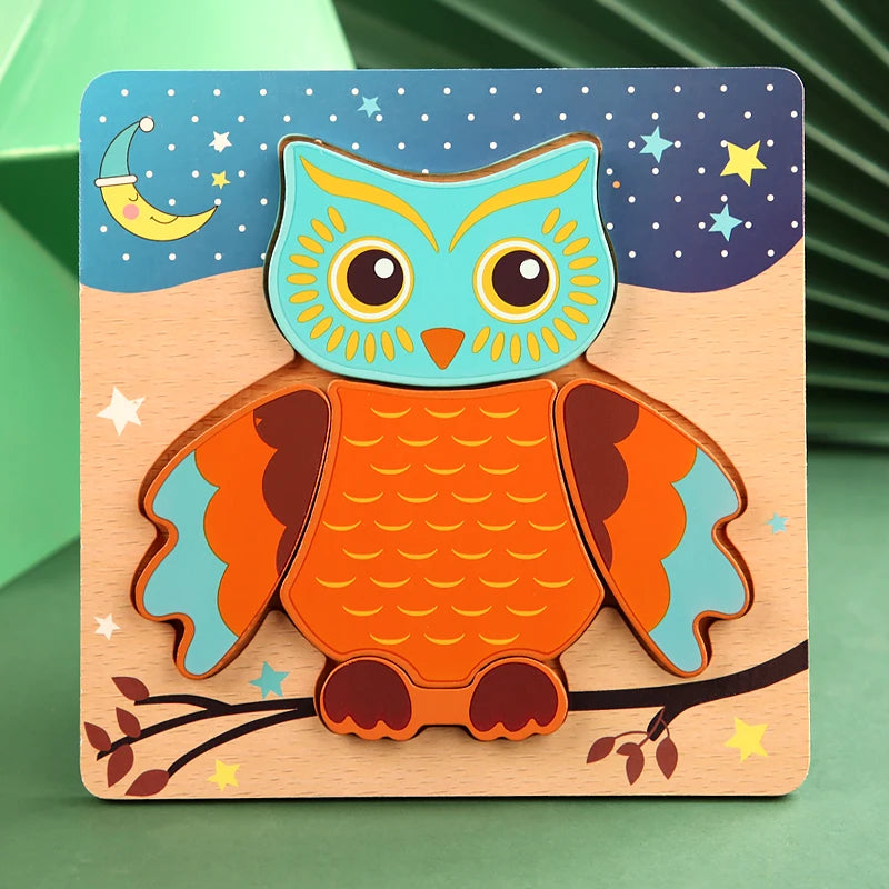 Wooden 3D jigsaw puzzle for toddlers – photo 14