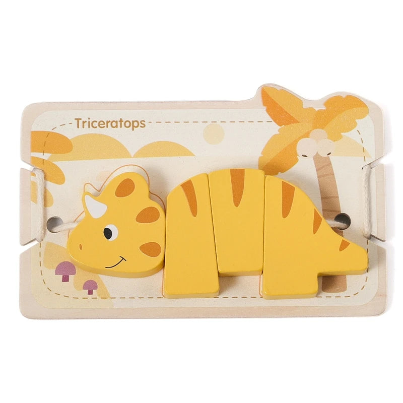 Wooden animal threading and lacing toy – photo 7