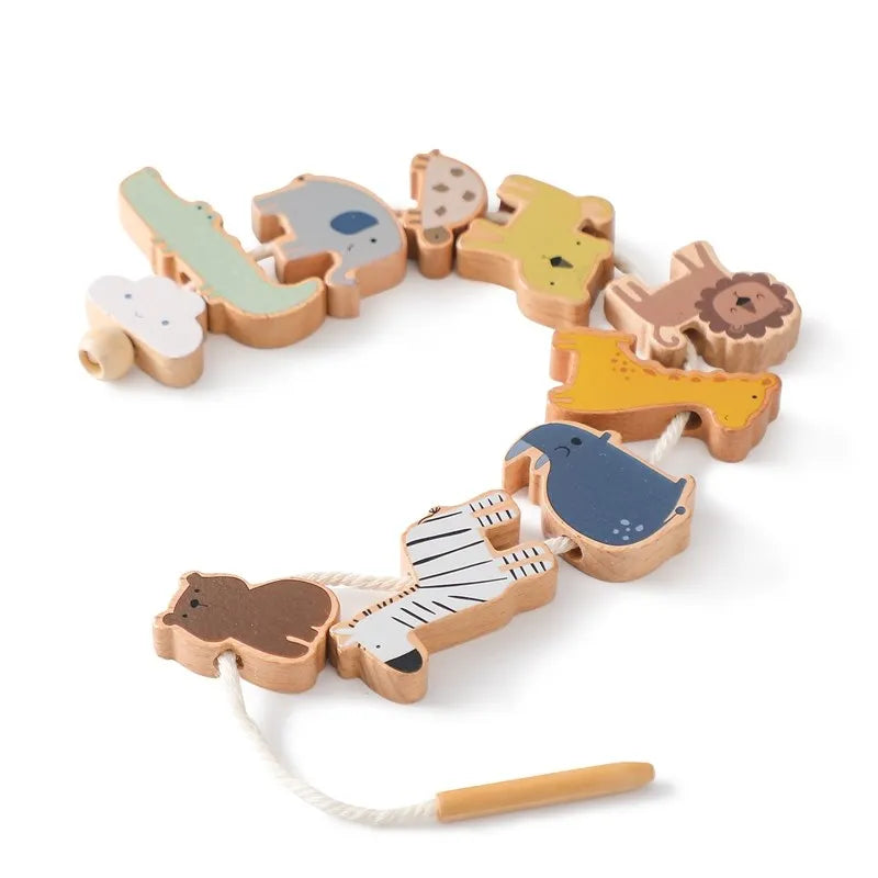 Wooden animal threading and lacing toy – photo 8