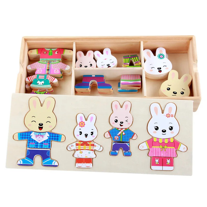 Wooden bear dress-up puzzle – photo 6
