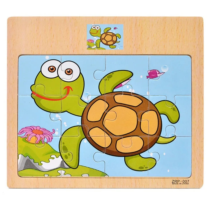 Wooden chunky puzzle for toddlers – photo 10