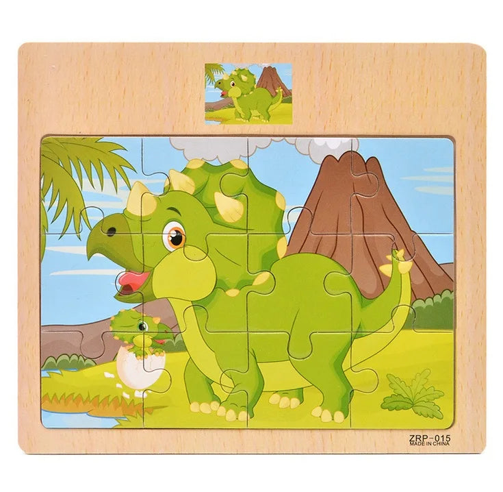 Wooden chunky puzzle for toddlers – photo 13