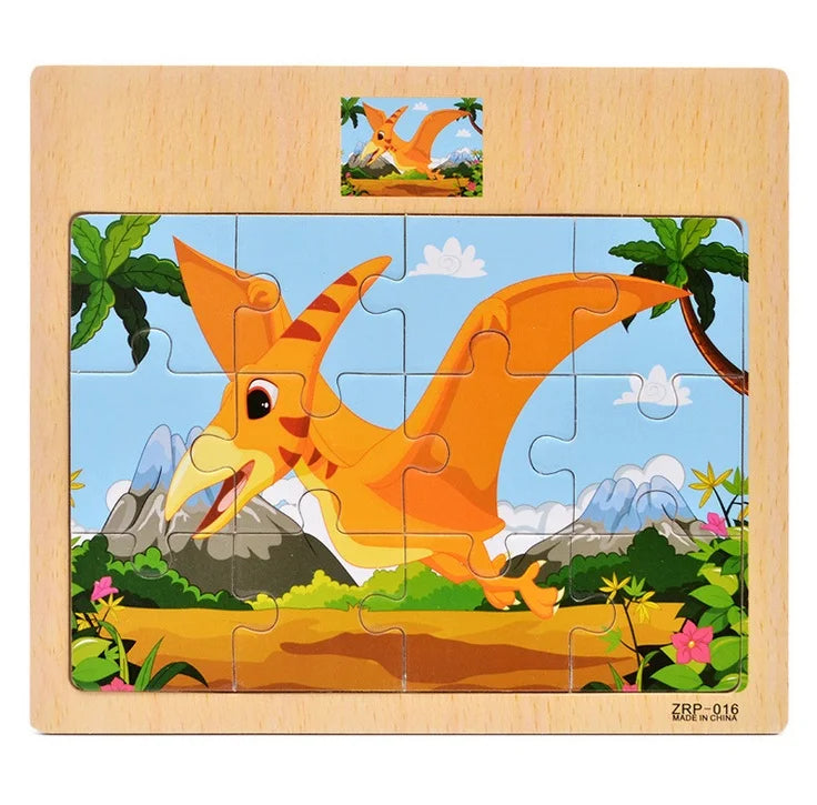 Wooden chunky puzzle for toddlers – photo 14
