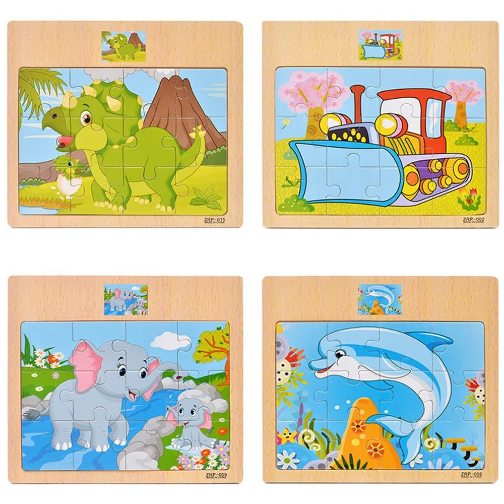 Wooden chunky puzzle for toddlers – photo 5
