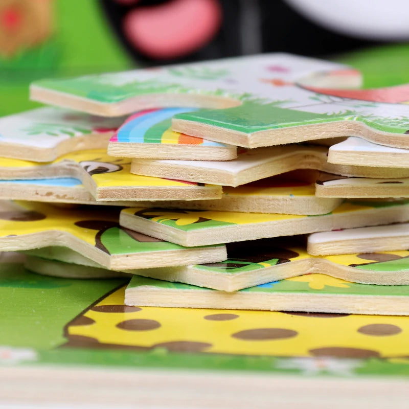 Wooden chunky puzzle for toddlers – photo 6