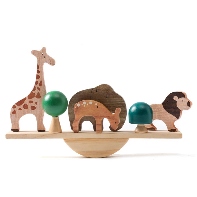 Wooden forest stacking blocks, Montessori sensory toy - photo 10