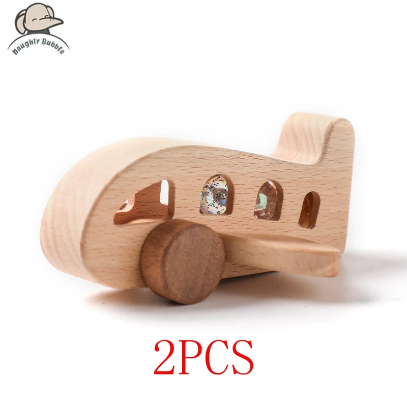 Wooden train stacking toy, Montessori learning toy - photo 13